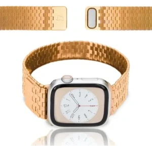 Hurtownia GSM - Pás z nerezové oceli Bizon Strap Watch Titanium do Apple Watch 38/40/41/42 mm růžovo-zlatý - BIZ5402 - {ean13} - Hurt
