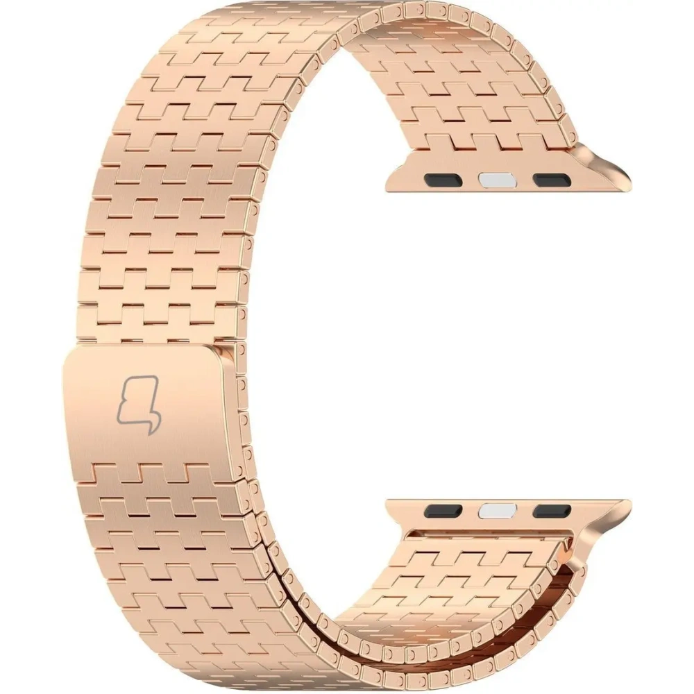 Hurtownia GSM - Pás z nerezové oceli Bizon Strap Watch Titanium do Apple Watch 38/40/41/42 mm růžovo-zlatý - BIZ5402 - {ean13} - Hurt