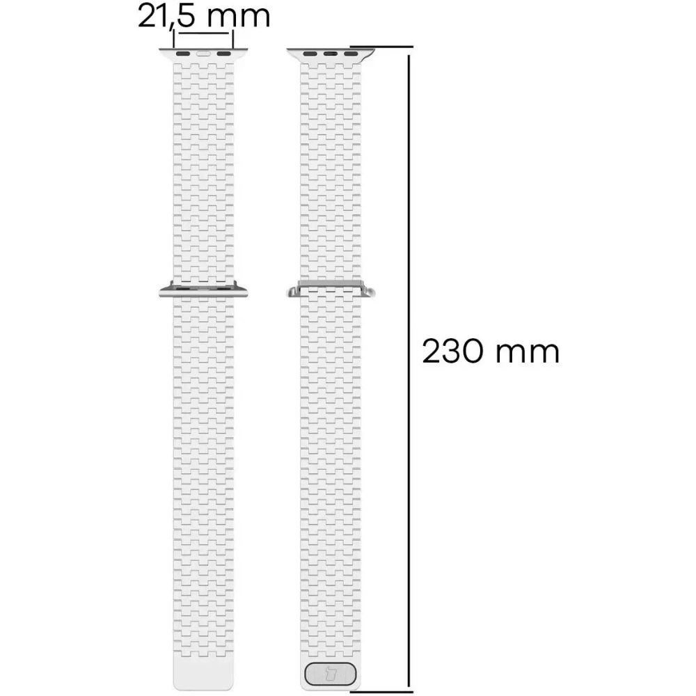 Hurtownia GSM - Pásek z nerezové oceli Bizon Strap Watch Titanium do Apple Watch 38/40/41/42 mm stříbrný - BIZ5807 - {ean13} - Hurt