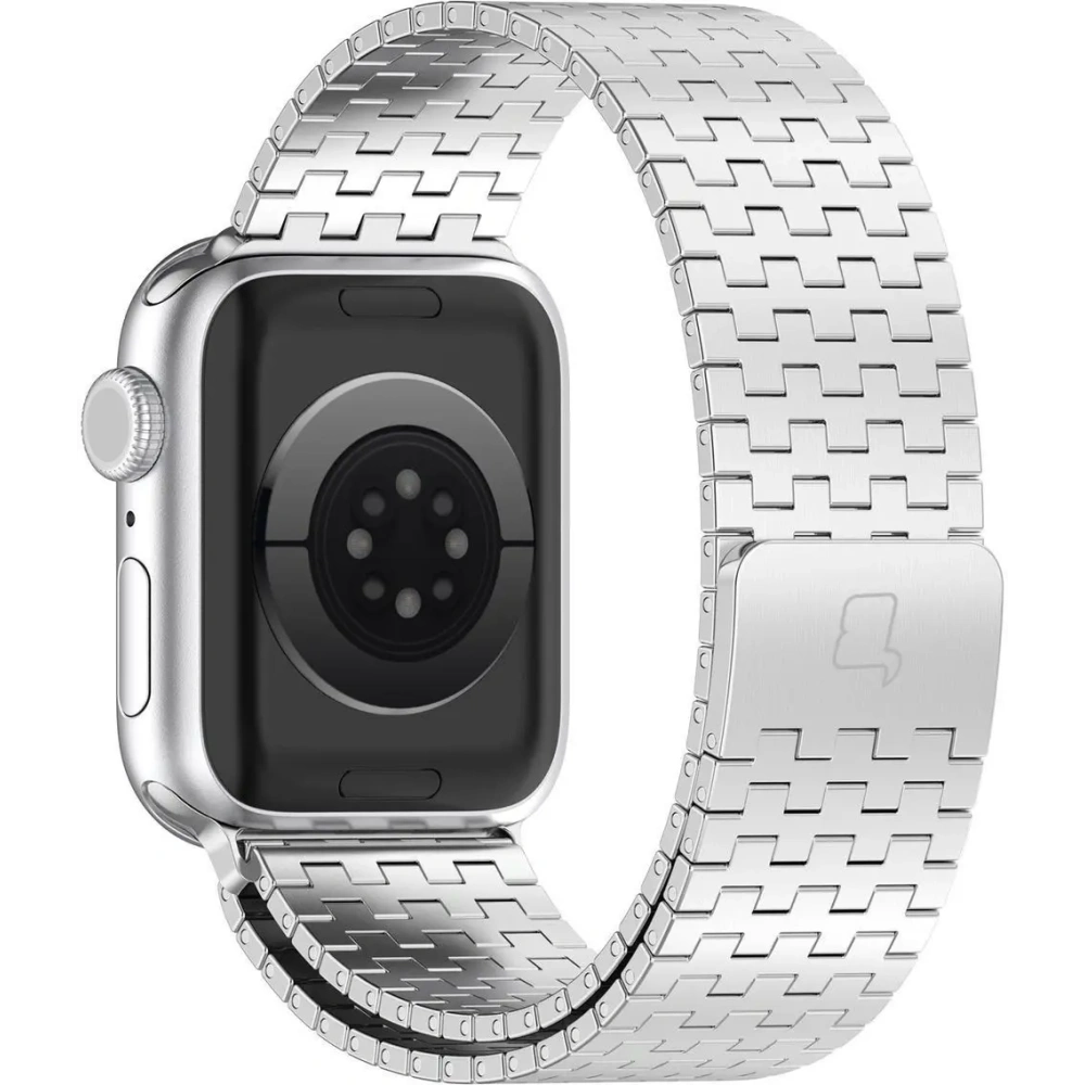 Hurtownia GSM - Pásek z nerezové oceli Bizon Strap Watch Titanium do Apple Watch 38/40/41/42 mm stříbrný - BIZ5807 - {ean13} - Hurt