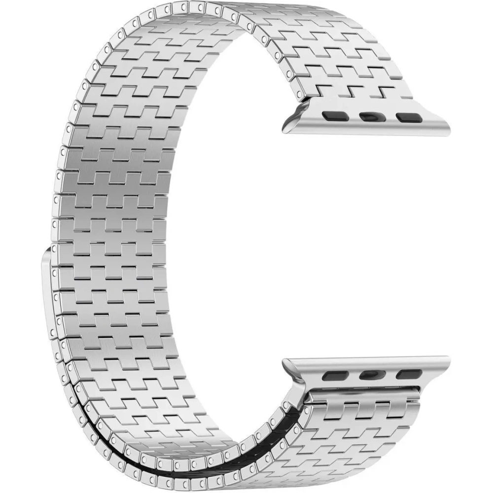 Hurtownia GSM - Pásek z nerezové oceli Bizon Strap Watch Titanium do Apple Watch 38/40/41/42 mm stříbrný - BIZ5807 - {ean13} - Hurt