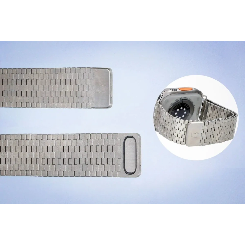 Wholesale Bizon Strap Watch Titanium Apple Watch 38/40/41/42 mm silver - BIZ5807 - {ean13} - Hurt
