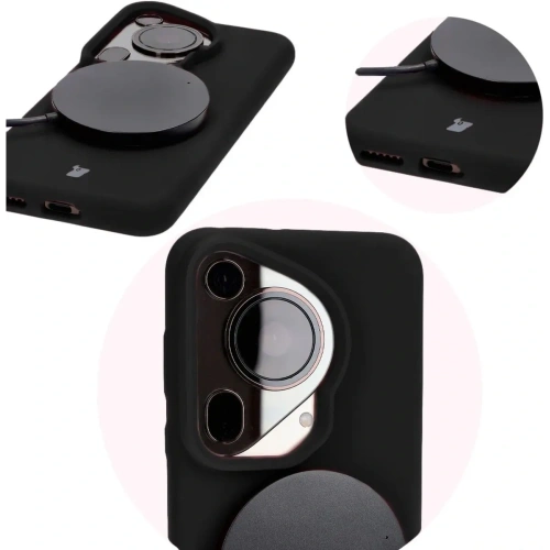 Silikonowe etui Bizon Soft Case do Huawei Pura 70 czarne