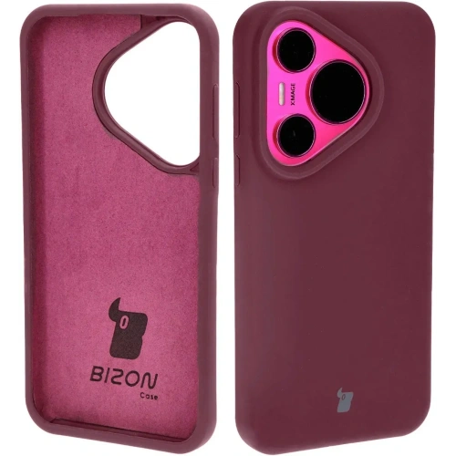 Silikonowe etui Bizon Soft Case do Huawei Pura 70 ciemnofioletowe