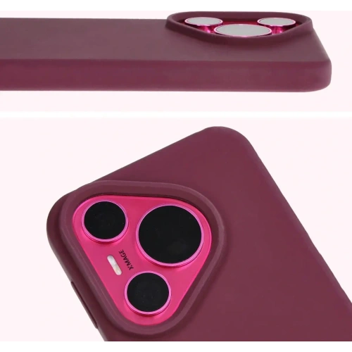 Silikonowe etui Bizon Soft Case do Huawei Pura 70 ciemnofioletowe