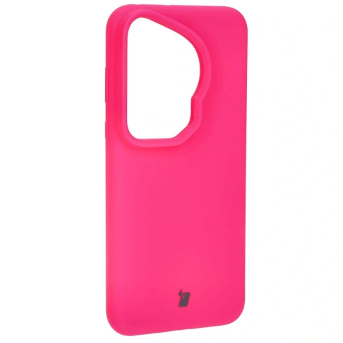 Silikonowe etui Bizon Soft Case do Huawei Pura 70 neonowo-różowe