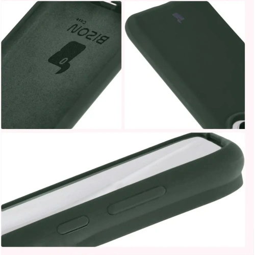 Silikonowe etui Bizon Soft Case do Huawei Pura 70 Pro / Pro+ ciemnozielone