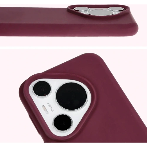 Silikonowe etui Bizon Soft Case do Huawei Pura 70 Pro / Pro+ ciemnofioletowe