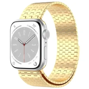 Hurtownia GSM - Pás z nerezové oceli Bizon Strap Watch Titanium do Apple Watch 44/45/46/49 mm zlatý - BIZ5439 - {ean13} - Hurt