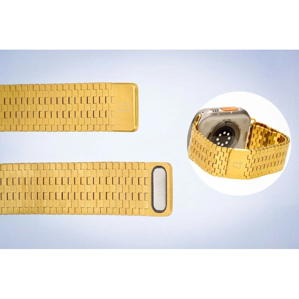 Wholesale Bizon Strap Watch Titanium Apple Watch 44/45/46/49 mm gold - BIZ5439 - {ean13} - Hurt