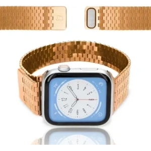 Hurtownia GSM - Pásek z nerezové oceli Bizon Strap Watch Titanium pro Apple Watch 44/45/46/49 mm růžově zlatý - BIZ5824 - {ean13} - Hurt