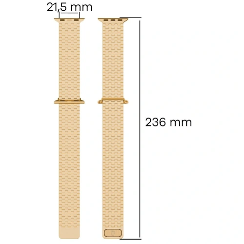 Pasek ze stali nierdzewnej Bizon Strap Watch Titanium do Apple Watch 44/45/46/49 mm różowozłoty