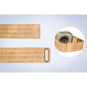 Hurtownia GSM - Pásek z nerezové oceli Bizon Strap Watch Titanium pro Apple Watch 44/45/46/49 mm růžově zlatý - BIZ5824 - {ean13} - Hurt