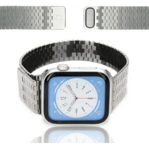 Hurtownia GSM - Pásek z nerezové oceli Bizon Strap Watch Titanium do Apple Watch 44/45/46/49 mm stříbrný - BIZ5441 - {ean13} - Hurt