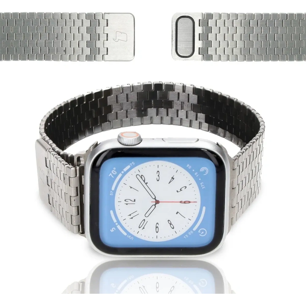 Hurtownia GSM - Bizon Strap Óra Titán Apple Óra 44/45/46/49 mm ezüst - BIZ5441 - {ean13} - Hurt