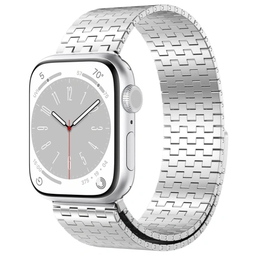 Pasek ze stali nierdzewnej Bizon Strap Watch Titanium do Apple Watch 44/45/46/49 mm srebrny