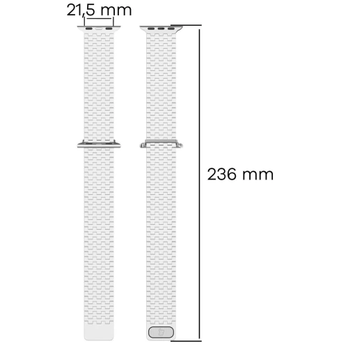 Pasek ze stali nierdzewnej Bizon Strap Watch Titanium do Apple Watch 44/45/46/49 mm srebrny