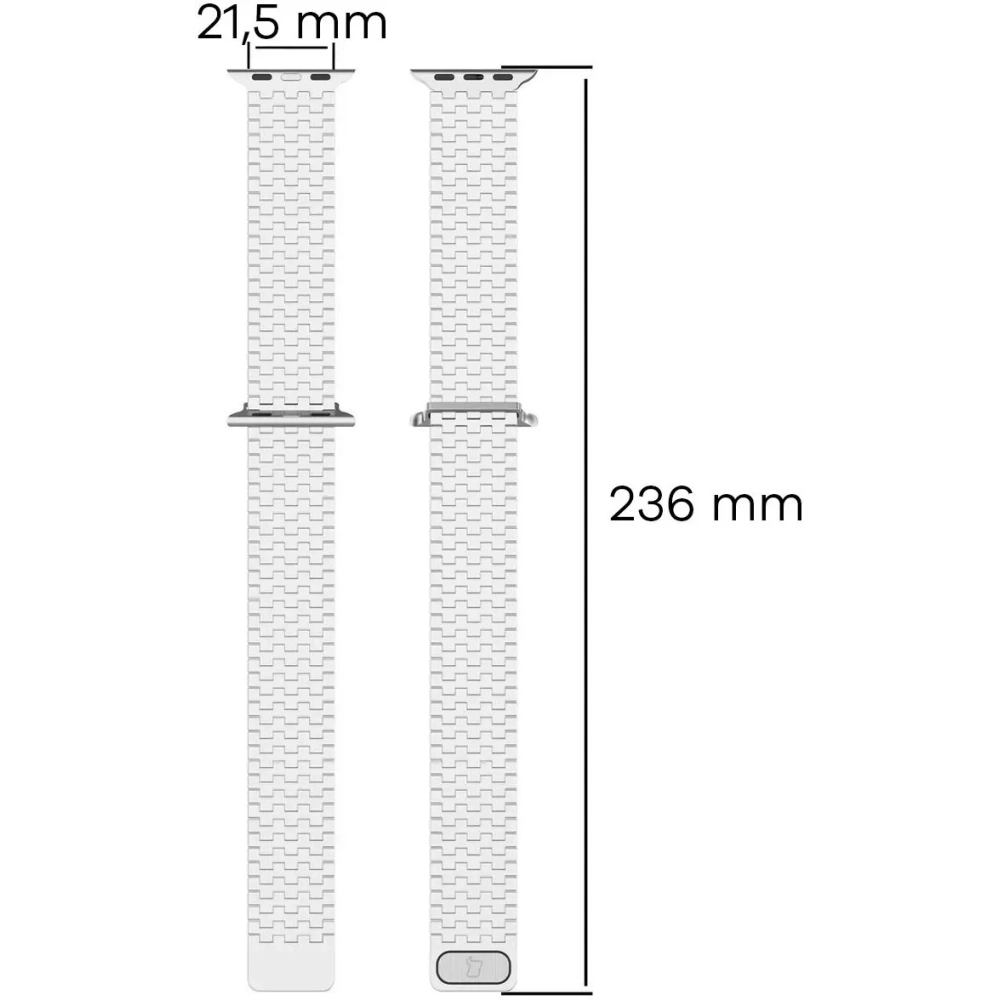 Hurtownia GSM - Bizon Strap Óra Titán Apple Óra 44/45/46/49 mm ezüst - BIZ5441 - {ean13} - Hurt