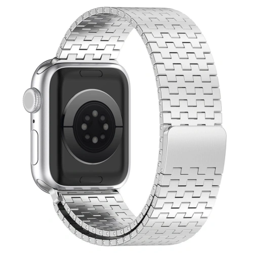 Pasek ze stali nierdzewnej Bizon Strap Watch Titanium do Apple Watch 44/45/46/49 mm srebrny