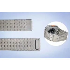 Hurtownia GSM - Pásek z nerezové oceli Bizon Strap Watch Titanium do Apple Watch 44/45/46/49 mm stříbrný - BIZ5441 - {ean13} - Hurt