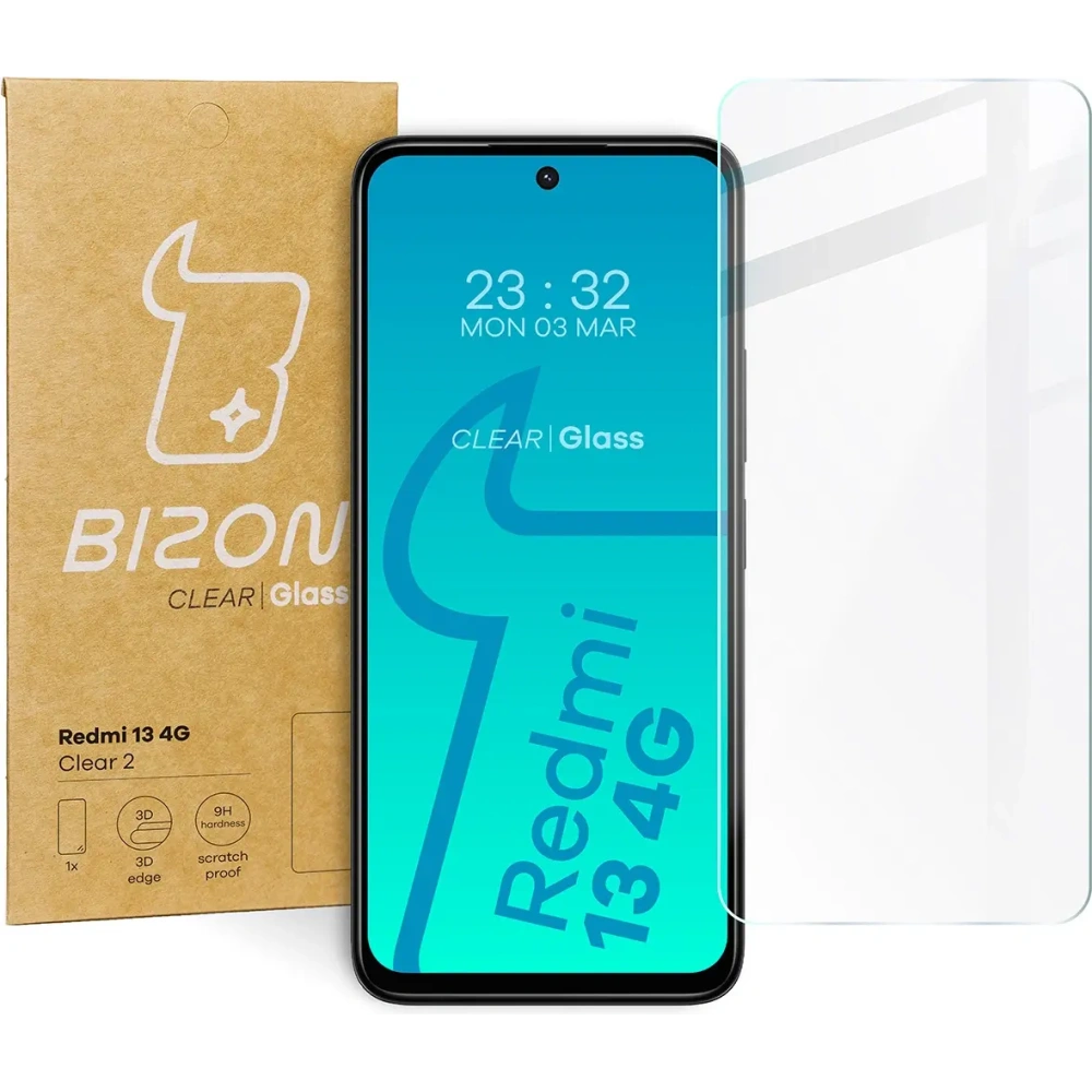Hurtownia GSM - Bizon Glass Clear 2 Xiaomi Redmi 13 4G - BIZ5450 - {ean13} - Hurt