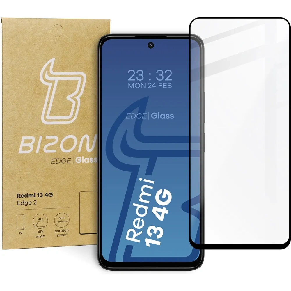 Hurtownia GSM - Bizon Glass Edge 2 Xiaomi Redmi 13 4G negru - BIZ5452 - {ean13} - Hurt