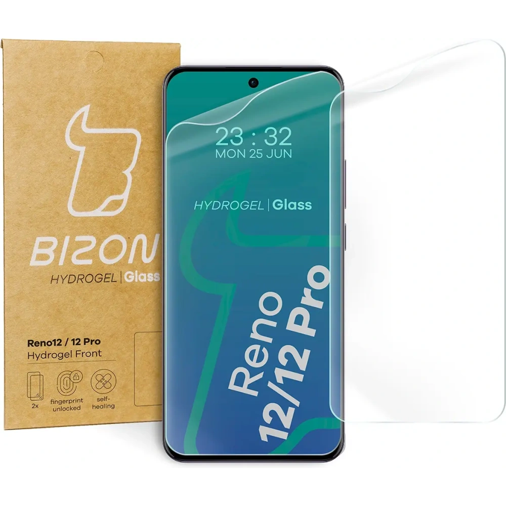 Hurtownia GSM - Bizon Glass Hydrogel Front Oppo Reno12 / Reno12 Pro [2 PACK] - BIZ5470 - {ean13} - Hurt
