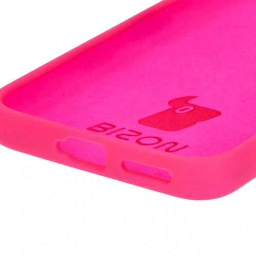 Silikonowe etui Bizon Soft Case do Huawei Pura 70 Ultra neonowo-różowe