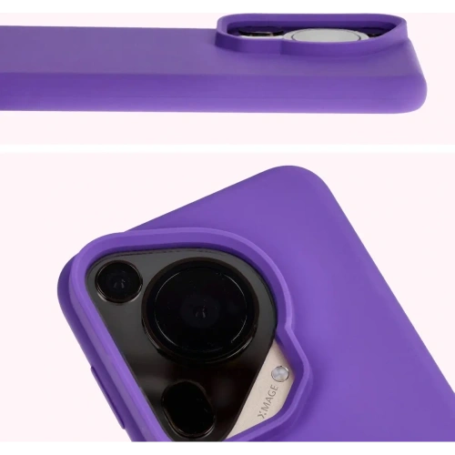 Silikonowe etui Bizon Soft Case do Huawei Pura 70 Ultra fioletowe