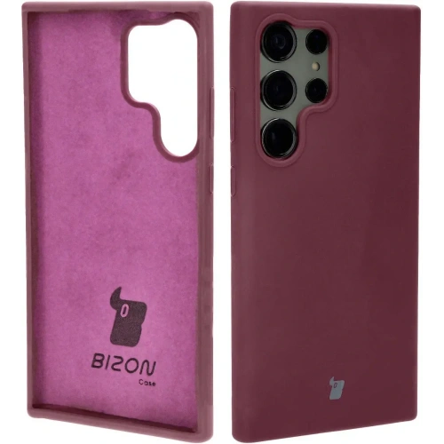 Silikonowe etui Bizon Soft Case do Samsung Galaxy S23 Ultra ciemnofioletowe