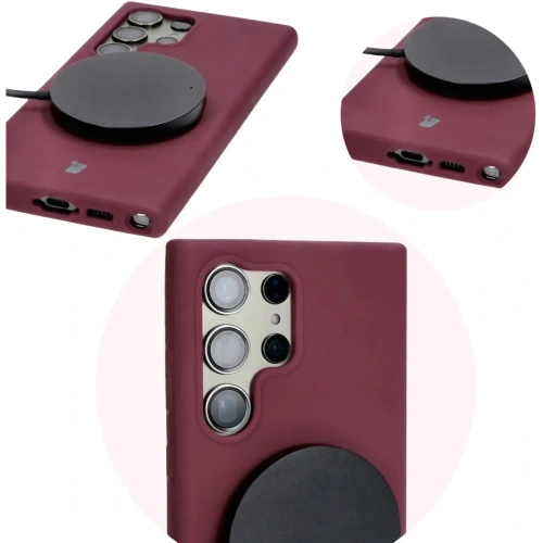 Silikonowe etui Bizon Soft Case do Samsung Galaxy S23 Ultra ciemnofioletowe