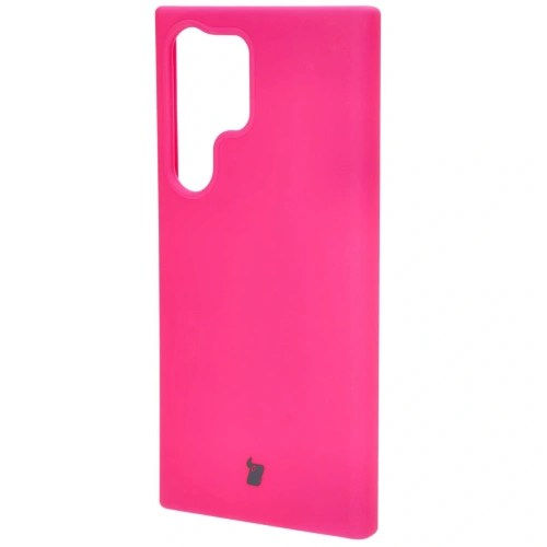 Silikonowe etui Bizon Soft Case do Samsung Galaxy S23 Ultra neonowo-różowe