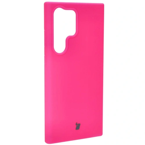 Silikonowe etui Bizon Soft Case do Samsung Galaxy S23 Ultra neonowo-różowe