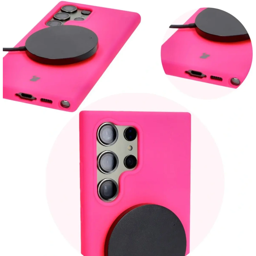 Wholesale Bizon Soft Case Samsung Galaxy S23 Ultra neon pink - BIZ5482 - {ean13} - Hurt