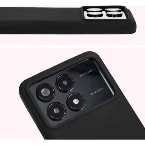 Silikonowe etui Bizon Soft Case do Xiaomi Poco F6 Pro czarne