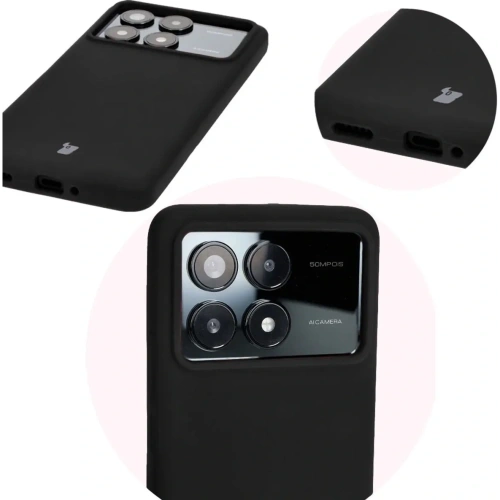 Silikonowe etui Bizon Soft Case do Xiaomi Poco F6 Pro czarne