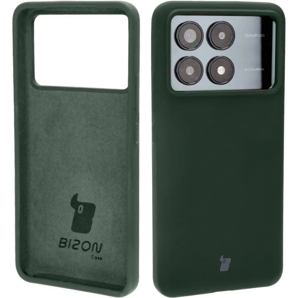 Hurtownia GSM - Silikonowe etui Bizon Soft Case do Xiaomi Poco F6 Pro ciemnozielone - BIZ5494 - {ean13} - Hurt
