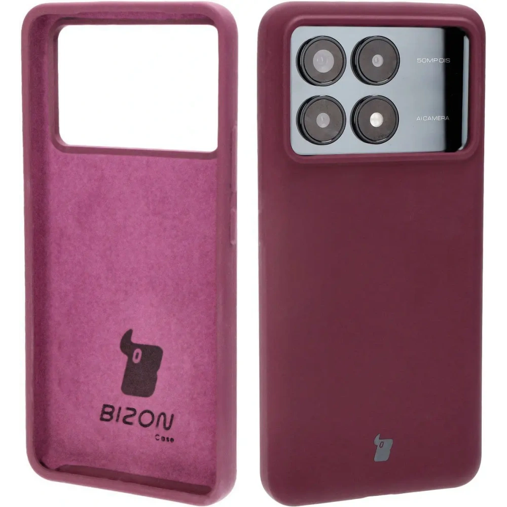 Hurtownia GSM - Silikonowe etui Bizon Soft Case do Xiaomi Poco F6 Pro ciemnofioletowe - BIZ5496 - {ean13} - Hurt