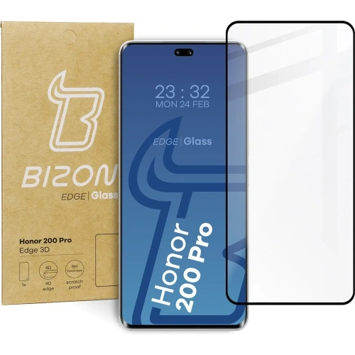 Szkło hartowane BIZON Glass Edge 3D do Honor 200 Pro