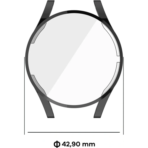 Etui z osłoną ekranu Bizon Case Watch Felipe do Samsung Galaxy Watch FE / Watch 4 40 mm czarne