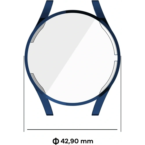 Etui z osłoną ekranu Bizon Case Watch Felipe do Samsung Galaxy Watch FE / Watch 4 40 mm niebieskie