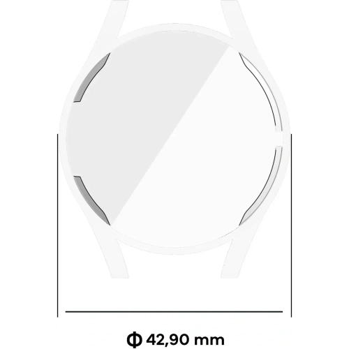 Etui z osłoną ekranu Bizon Case Watch Felipe do Samsung Galaxy Watch FE / Watch 4 40 mm przezroczyste