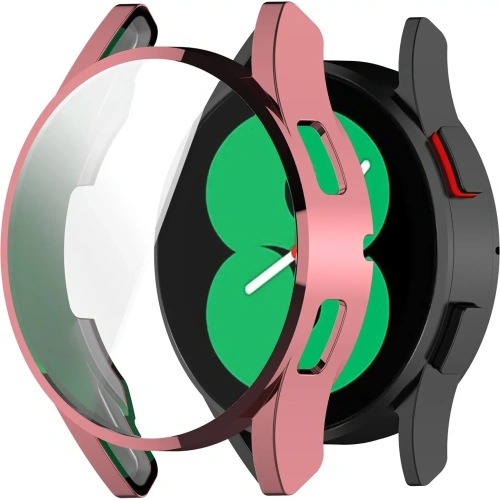 Etui z osłoną ekranu Bizon Case Watch Felipe do Samsung Galaxy Watch FE / Watch 4 40 mm różowe