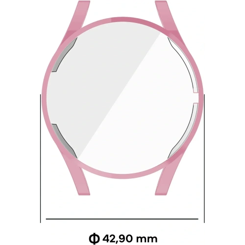 Etui z osłoną ekranu Bizon Case Watch Felipe do Samsung Galaxy Watch FE / Watch 4 40 mm różowe