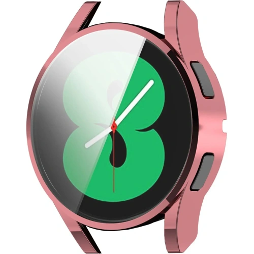 Etui z osłoną ekranu Bizon Case Watch Felipe do Samsung Galaxy Watch FE / Watch 4 40 mm różowe