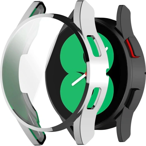 Etui z osłoną ekranu Bizon Case Watch Felipe do Samsung Galaxy Watch FE / Watch 4 40 mm srebrne