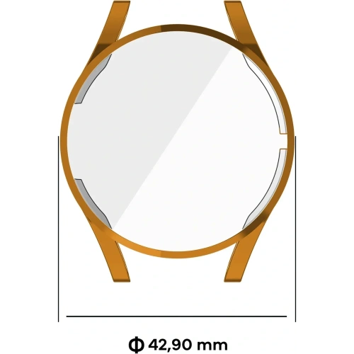 Etui z osłoną ekranu Bizon Case Watch Felipe do Samsung Galaxy Watch FE / Watch 4 40 mm rożowozłote