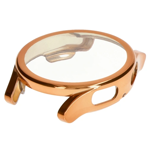 Etui z osłoną ekranu Bizon Case Watch Felipe do Samsung Galaxy Watch FE / Watch 4 40 mm rożowozłote