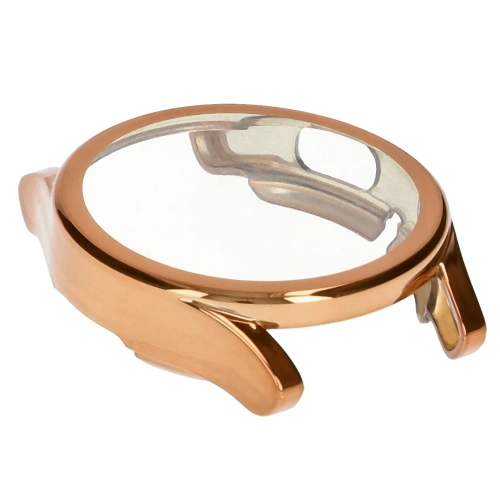 Etui z osłoną ekranu Bizon Case Watch Felipe do Samsung Galaxy Watch FE / Watch 4 40 mm rożowozłote