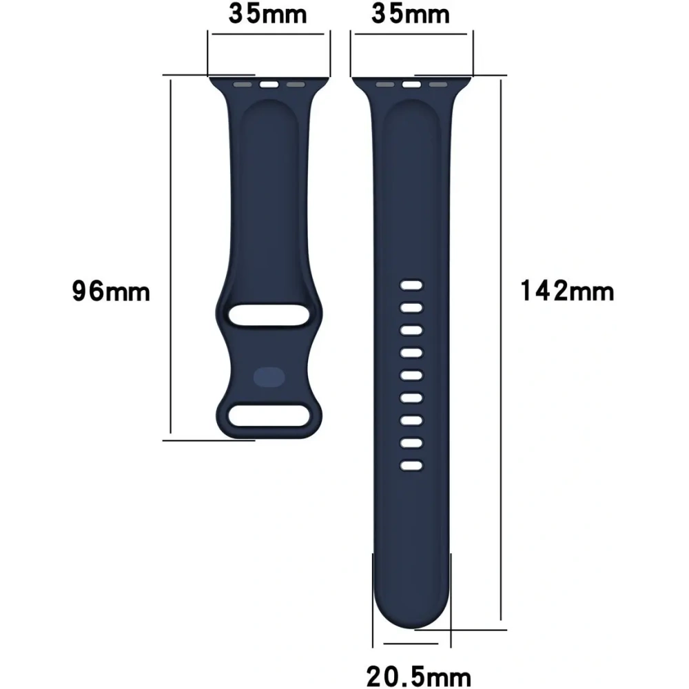 Hurtownia GSM - Bizon szíjas óra szilikon Apple óra 44/45/46/49 mm sötétkék - BIZ5526 - {ean13} - Hurt